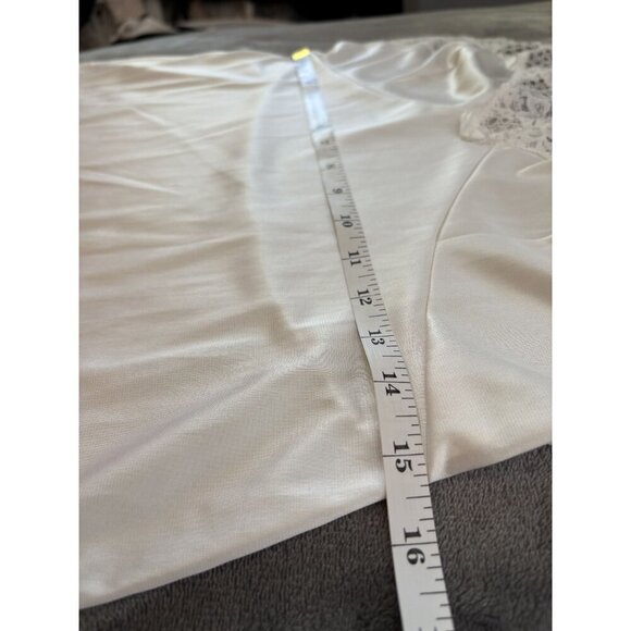 Vintage Cotillion Women's Lace Trim Slip Dress Size 36 (M) White Knee Length USA - Picture 9 of 10